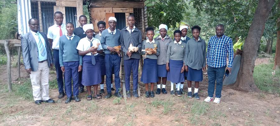 Agriculture class in the field