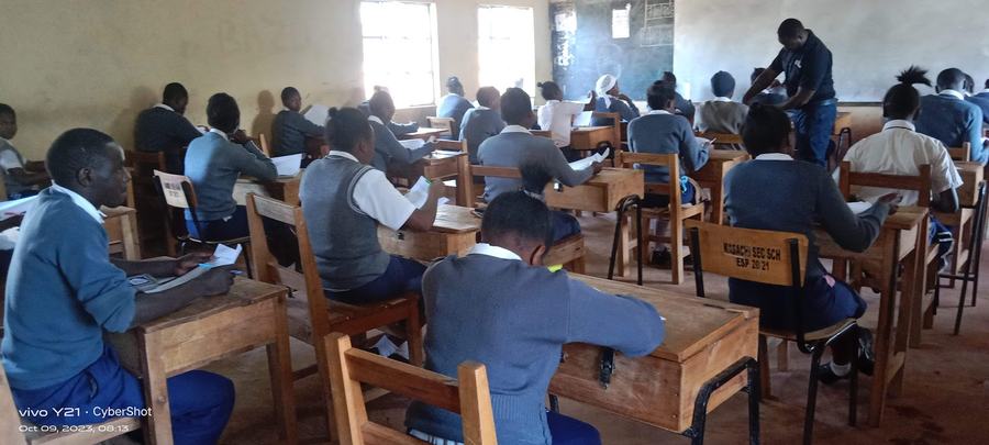 Students in an exam session