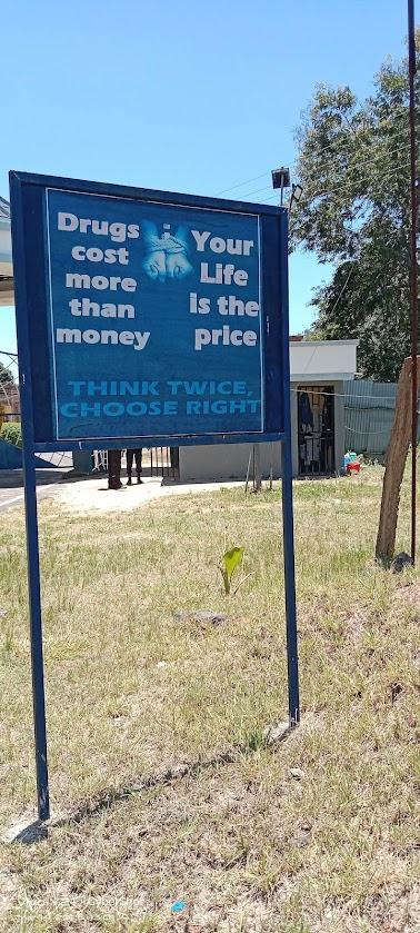 Anti-drug abuse awareness signage