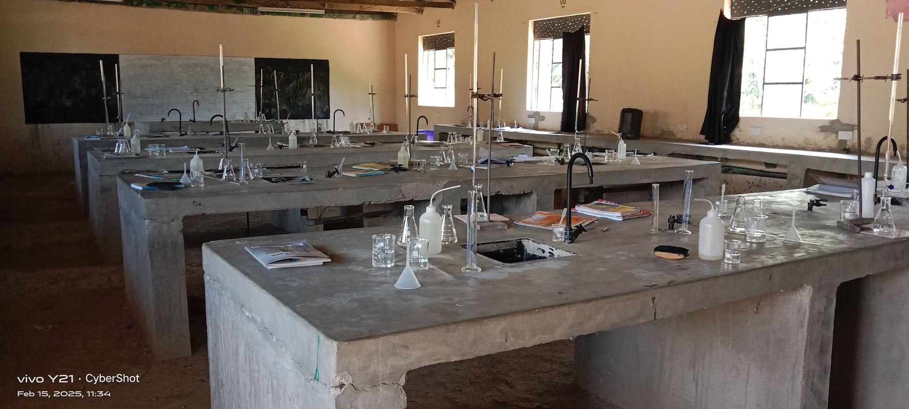 Students during a science lab session at DEB Kabachi Senior School