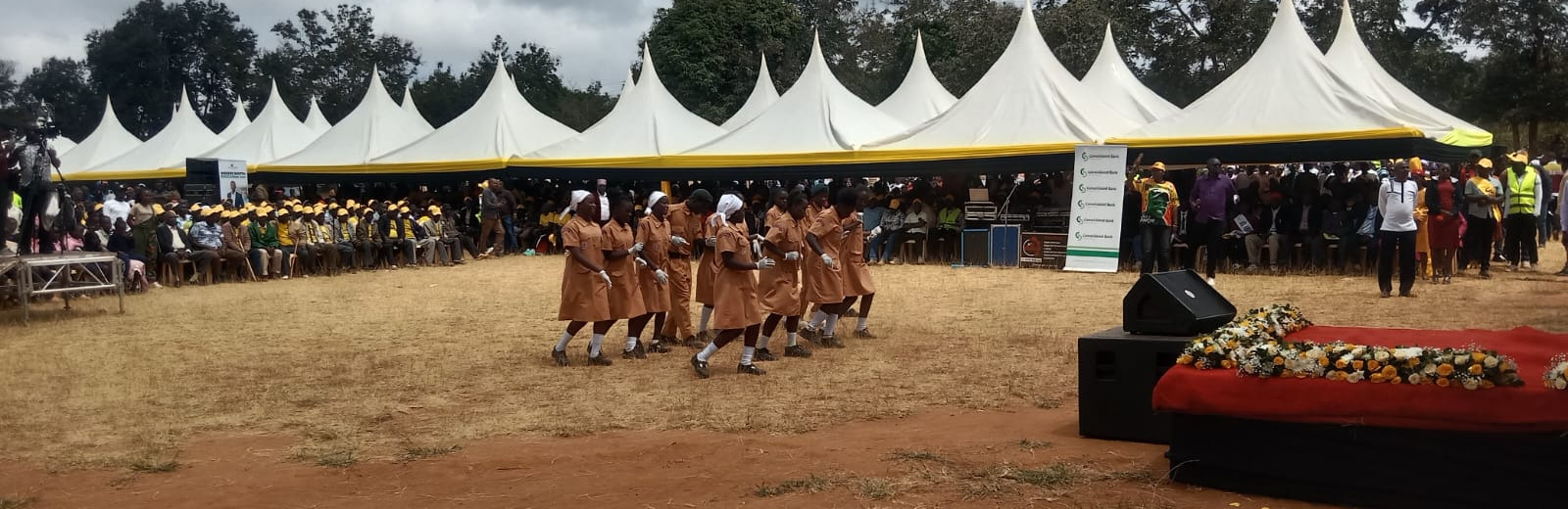 DEB Kabachi Senior School Scouts on parade at the Mbeere North Education Day, Siakago, 31 July 2026